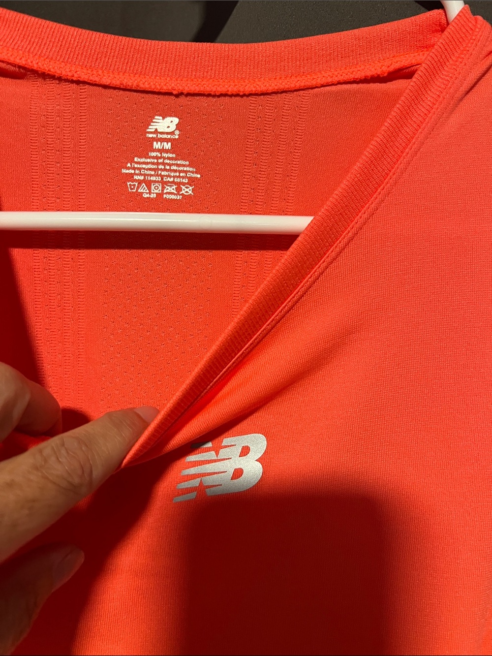 New Balance Women’s Orange / Salmon Short Sleeve Performance Tee View 2